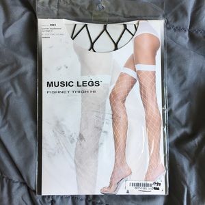 Black Thigh High Fishnet Stockings